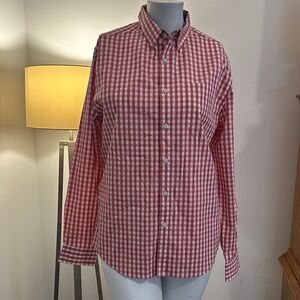 Crown & Ivy Red and White Checkered Men's Shirt
